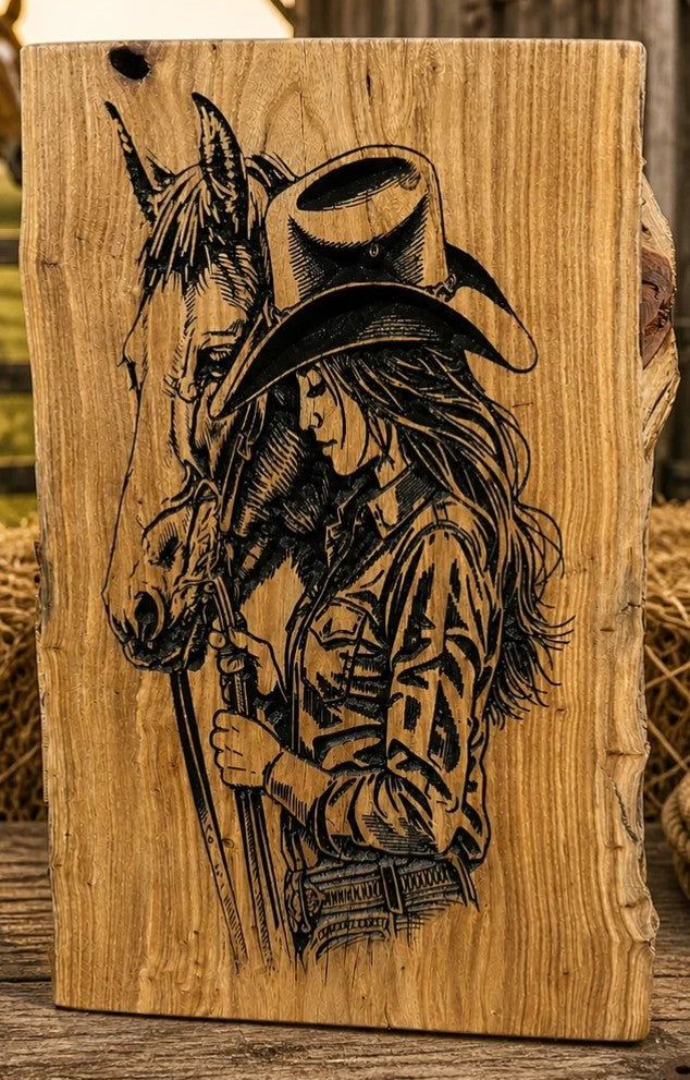 Cowgirl and Horse